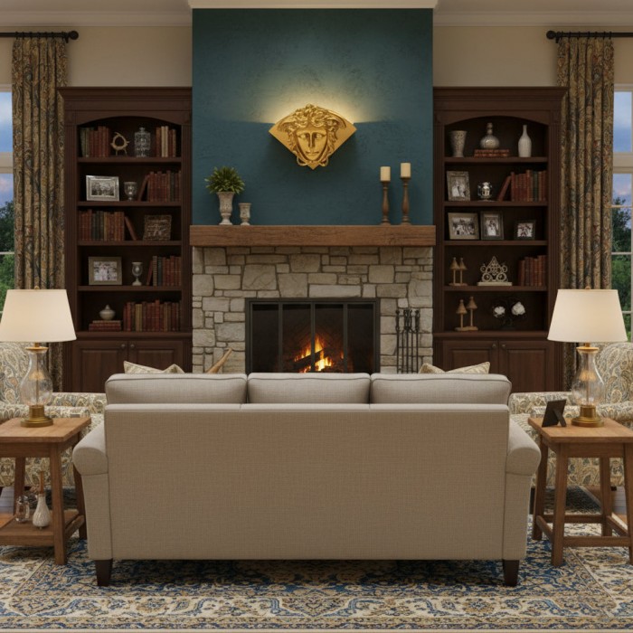 Applique murale Sphinx en laiton HL3297