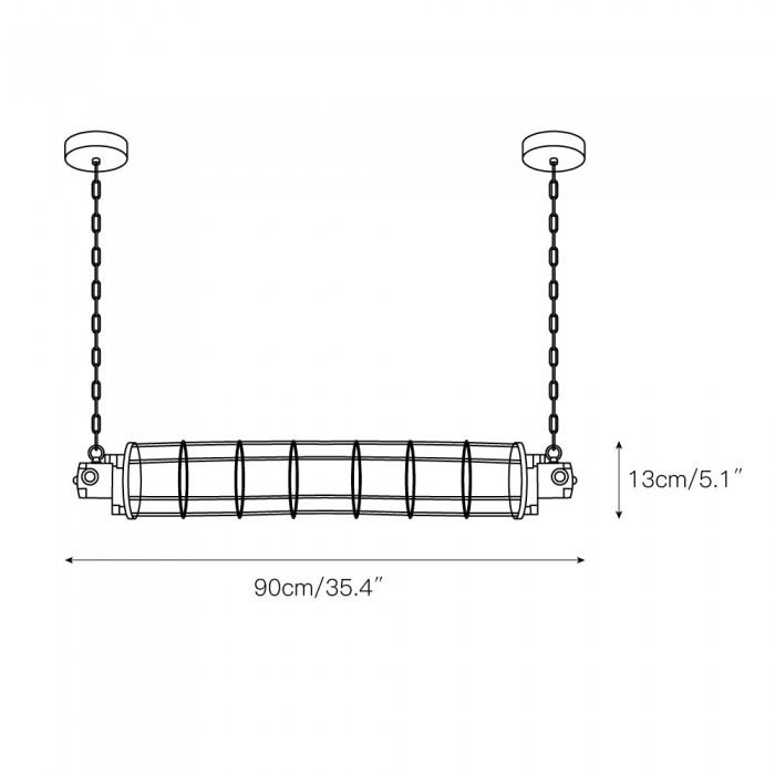 Strasbourg Tube Pendant Lamp HL3190