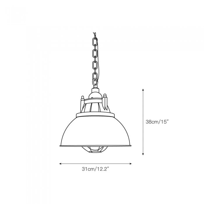 Zielona lampa wisząca Thorlux HL3018