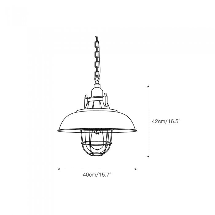 Zielona lampa wisząca Thorlux HL3018
