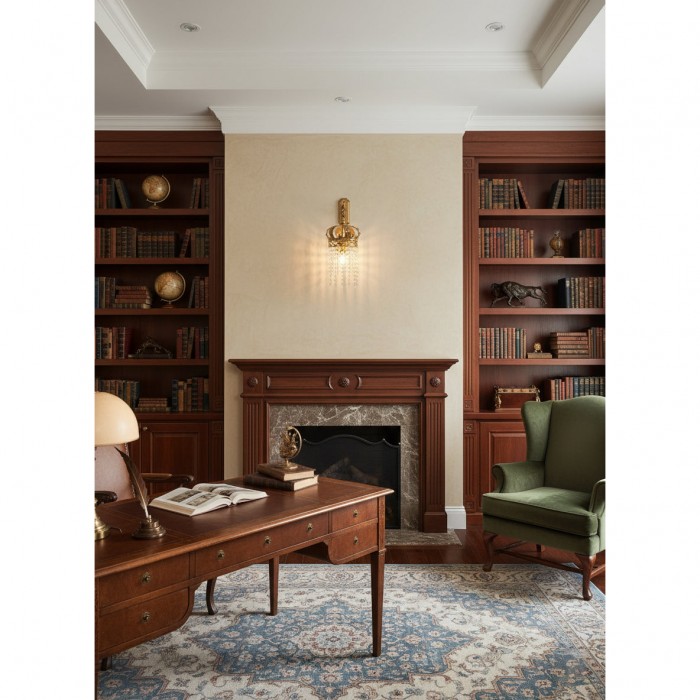 Lámpara de pared Timon Brass Crown HL3298
