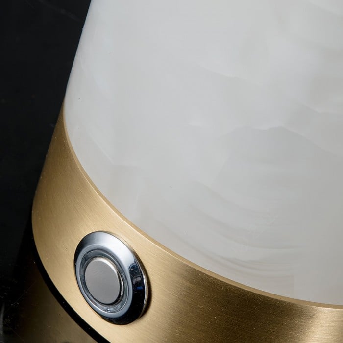 Lampada da tavolo Totem in alabastro (con batteria integrata) HL3052