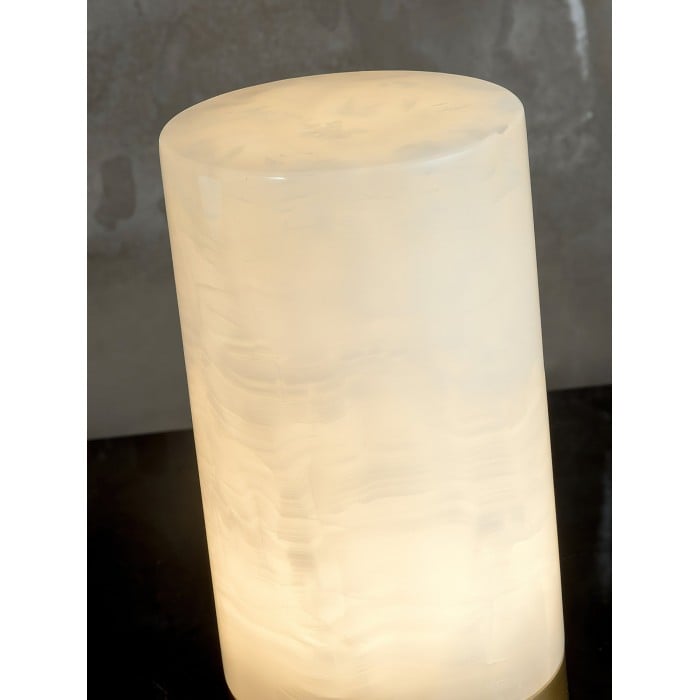 Lampada da tavolo Totem in alabastro (con batteria integrata) HL3052