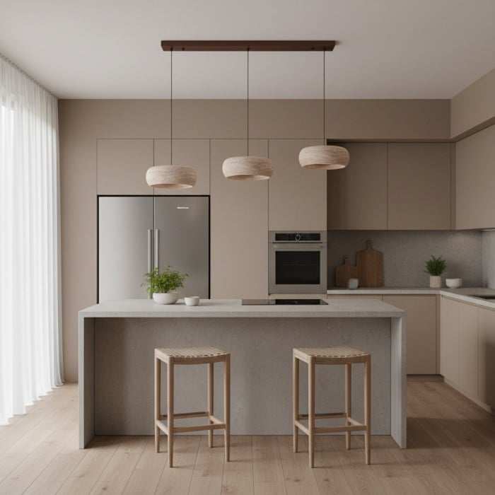 Travertine Drum Pendant Lamp HL3161