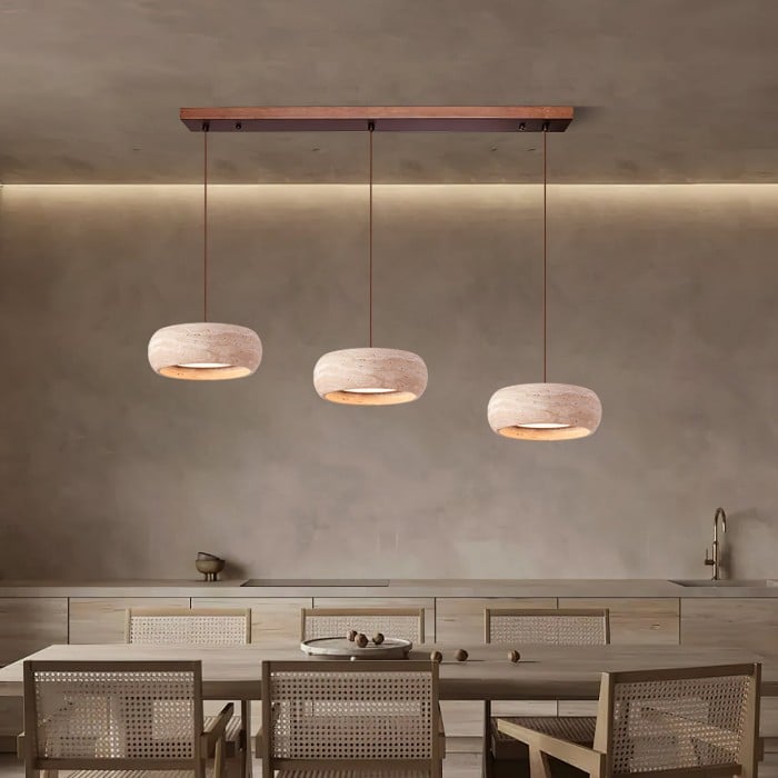 Travertine Drum Pendant Lamp HL3161