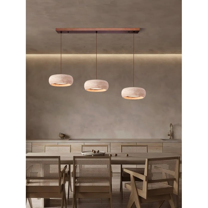 Travertine Drum Pendant Lamp HL3161