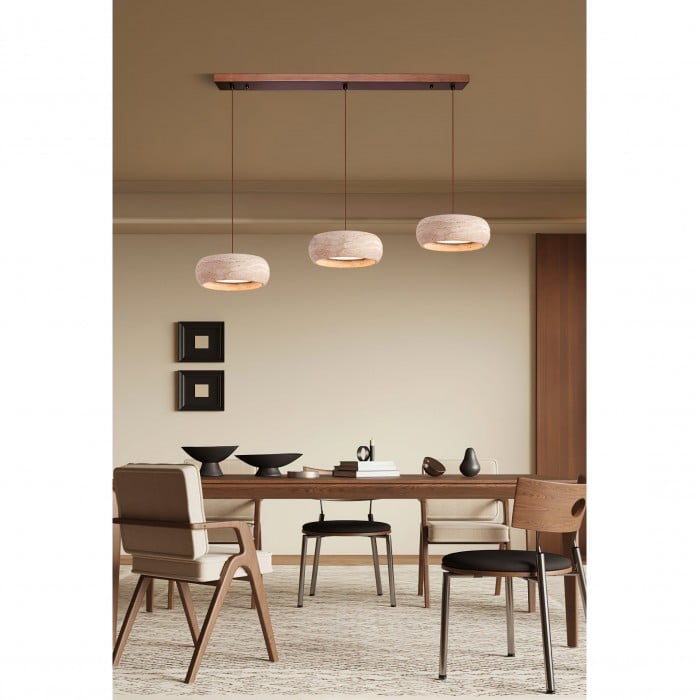 Travertine Drum Pendant Lamp HL3161