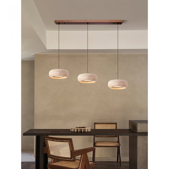 Travertine Drum Pendant Lamp HL3161