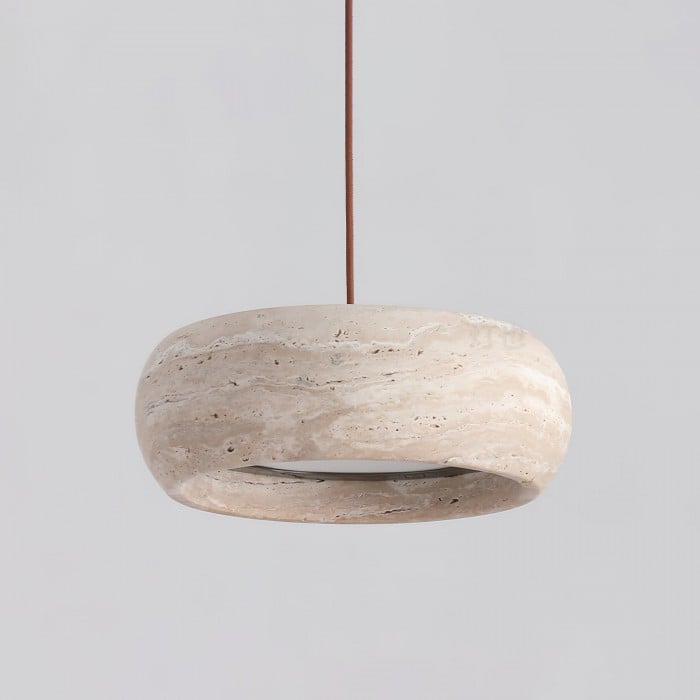 Travertine Drum Pendant Lamp HL3161