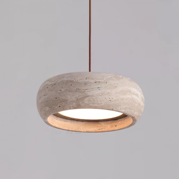 Travertine Drum Pendant Lamp HL3161