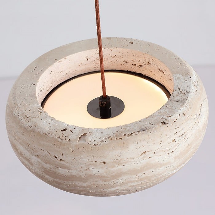 Travertine Drum Pendant Lamp HL3161
