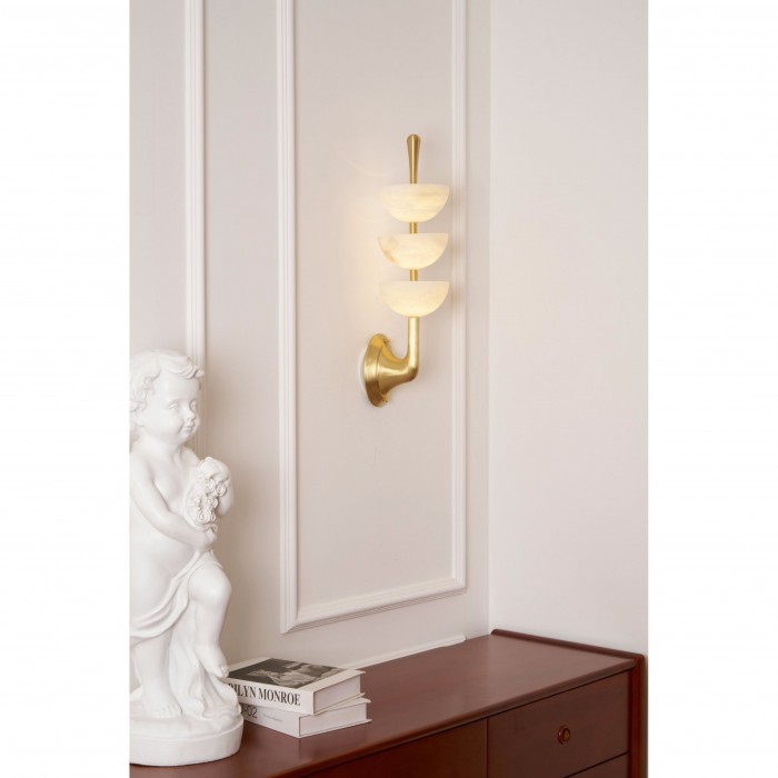 Lámpara de pared triple de alabastro HL3118