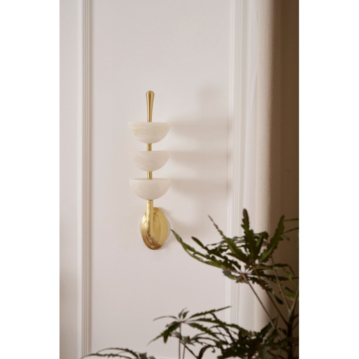 Lámpara de pared triple de alabastro HL3118