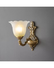 Zwarte parelmarmeren wandlamp HL3204