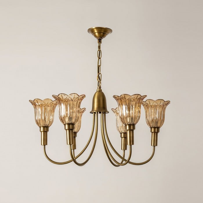 Lámpara de araña Columbia Brass HL3058