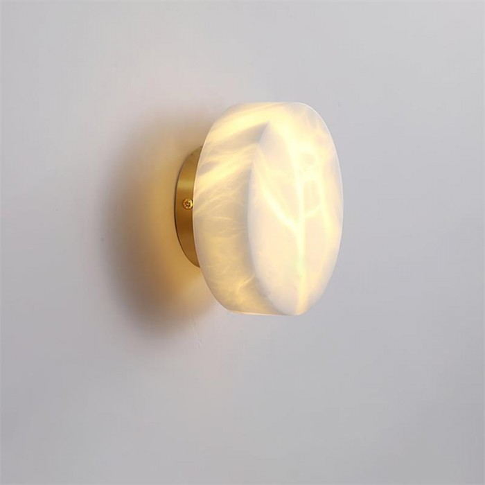 Cilindrische albasten wandlamp HL3202