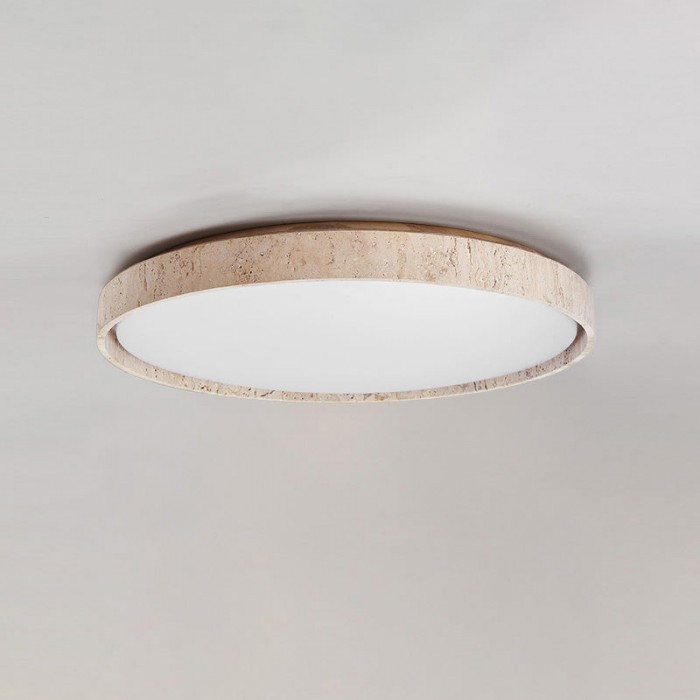 Ultra-thin Round Travertine Ceiling Lamp HL3243