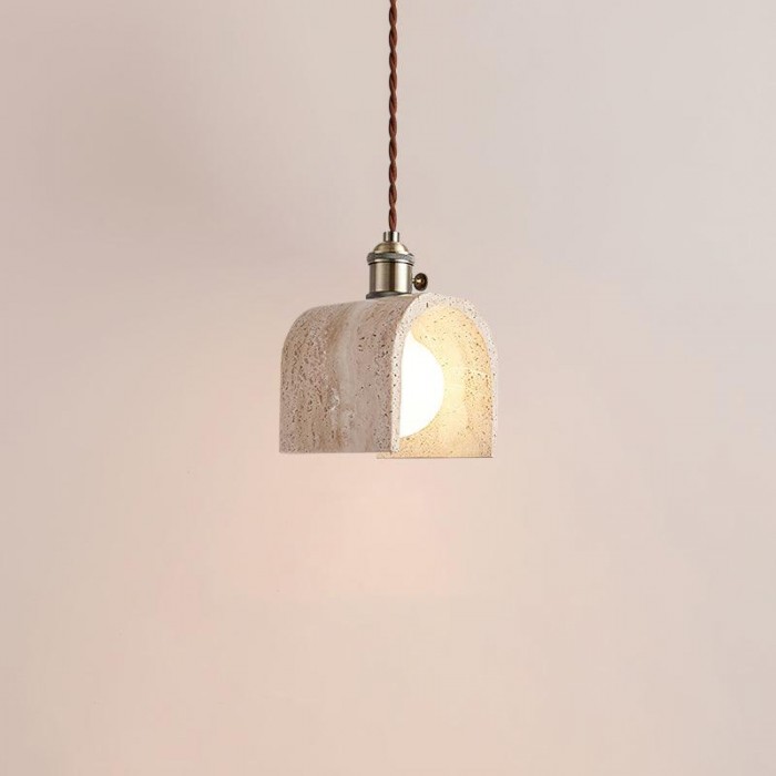 Alagusmo Minimalistische Travertin-Pendelleuchte HL3445