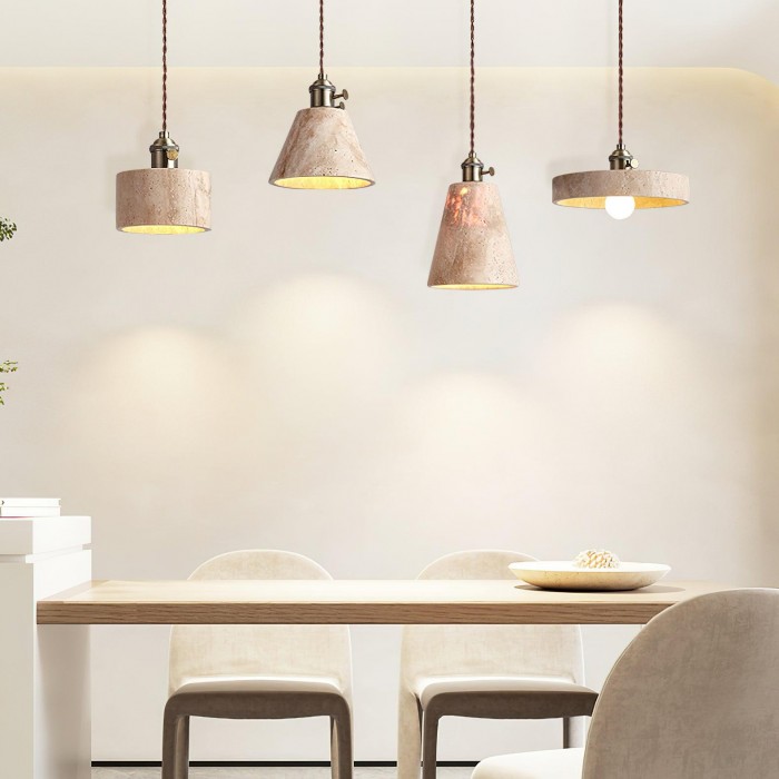 Alagusmo Minimalistische Travertin-Pendelleuchte HL3445