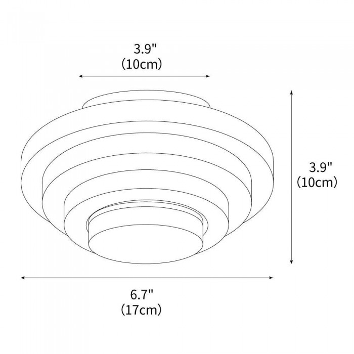 Aperture Travertine Ceiling Light HL3448