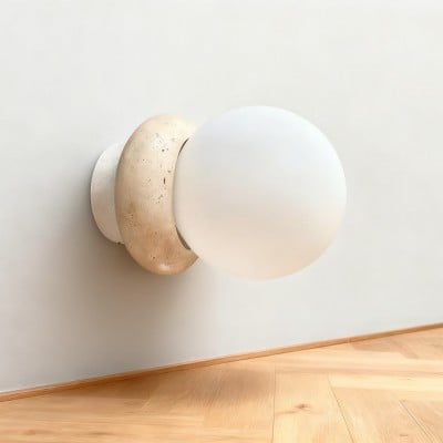 Asteroid Travertine Outdoor Wall Light HL3442