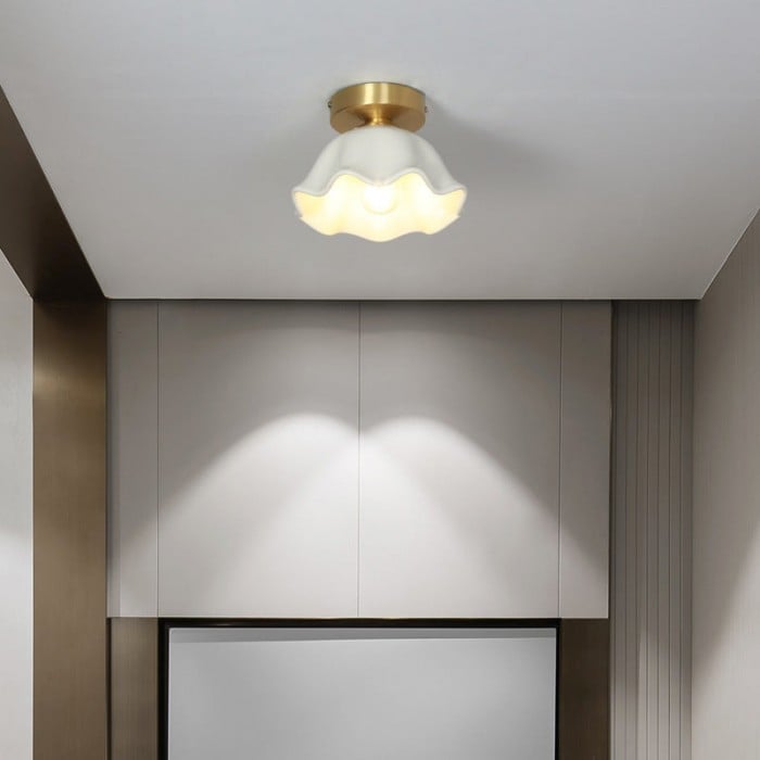 Blossom Glow Mid-Century Ceramic Ceiling Light HL3505