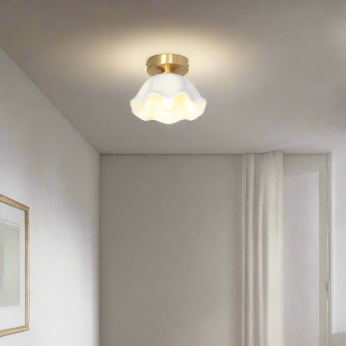 Blossom Glow Mid-Century Ceramic Ceiling Light HL3505