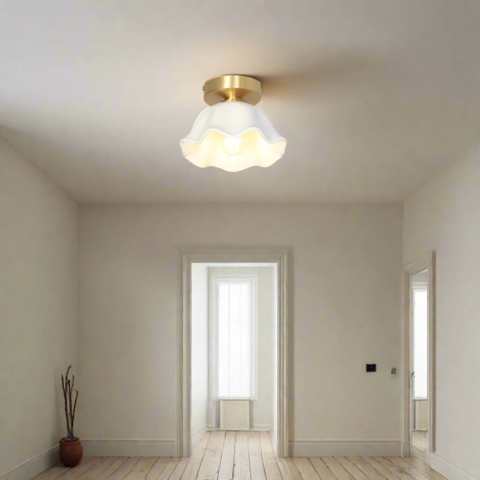 Blossom Glow Mid-Century Ceramic Ceiling Light HL3505