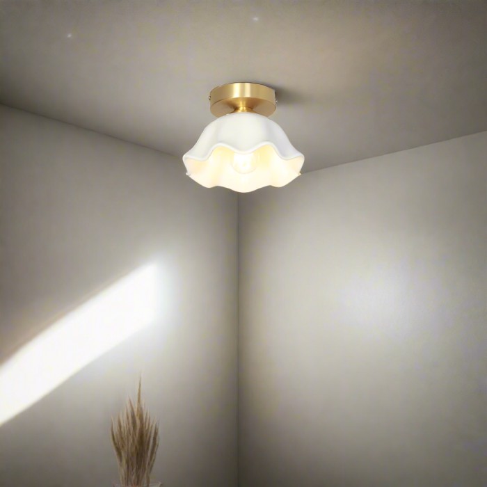 Blossom Glow Mid-Century Ceramic Ceiling Light HL3505