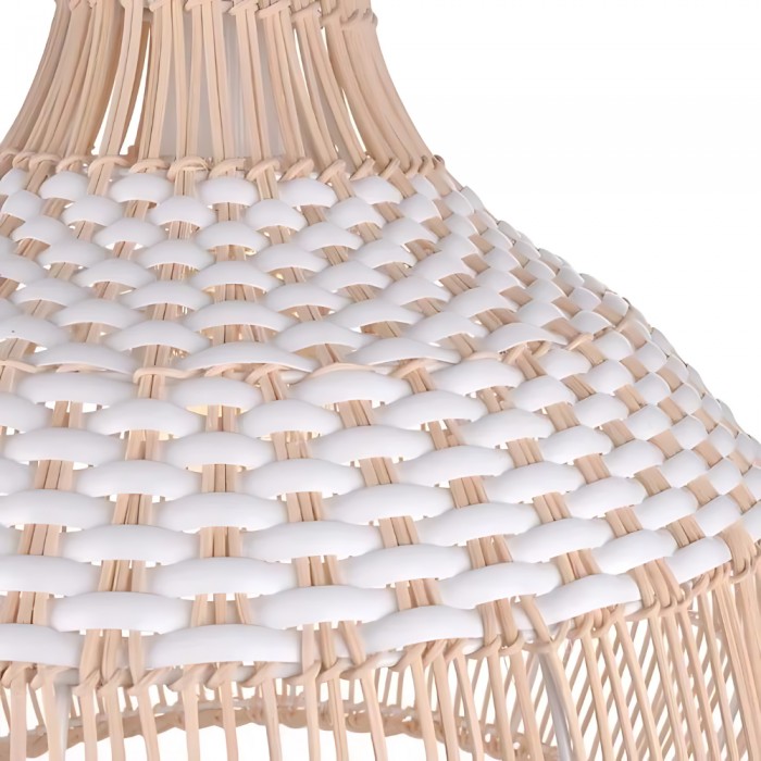 Lámpara colgante de ratán natural Breezy White Elegance HL3395