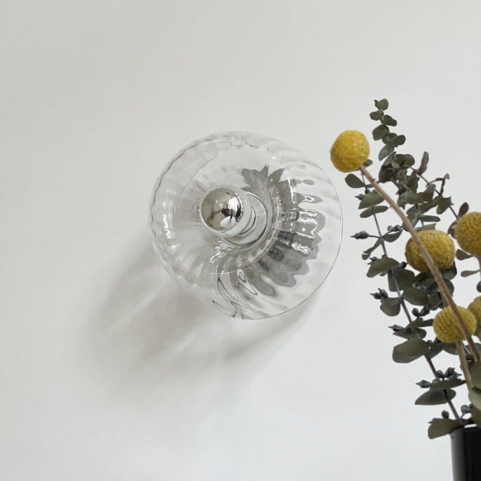 Clara Rays Contemporary Brass Glass Ceiling Light HL3504