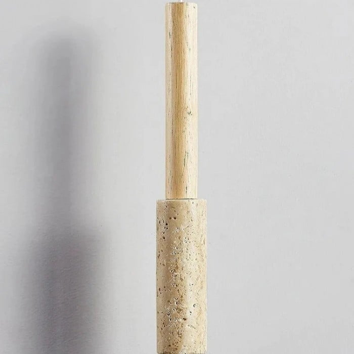 Crème travertin hanglamp met lange buis HL3485