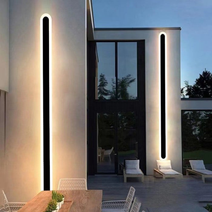 Edge Minimalist Metal Oval IP65 WaterProof Outdoor Wall Light HL3428