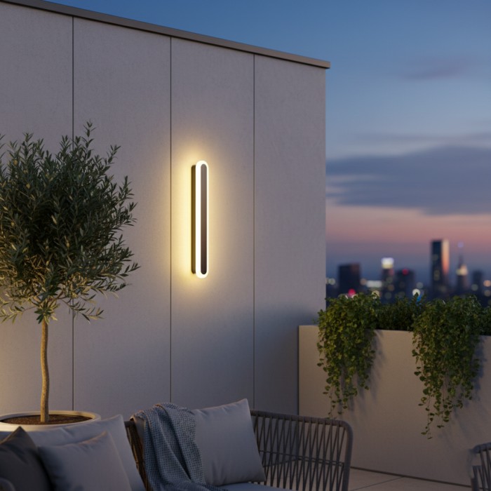 Edge Minimalist Metal Oval IP65 WaterProof Outdoor Wall Light HL3428