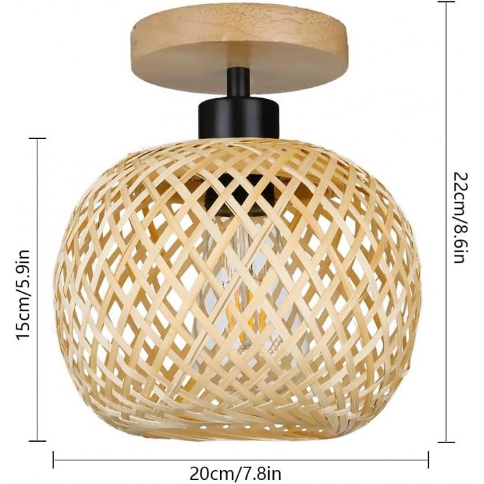 Handmade Ethereal Bamboo Ceiling Light HL3421
