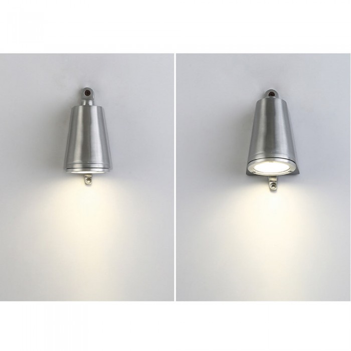 Applique da esterno industriale in metallo a forma di campana, impermeabile IP65, modello HL3429