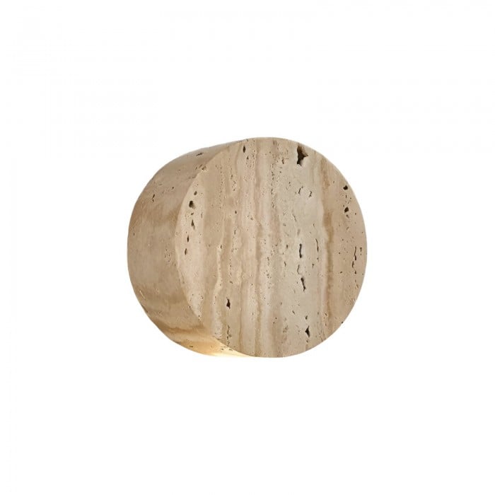 Japanse Wabi Sabi wandlamp van natuurlijk travertijnsteen HL3431