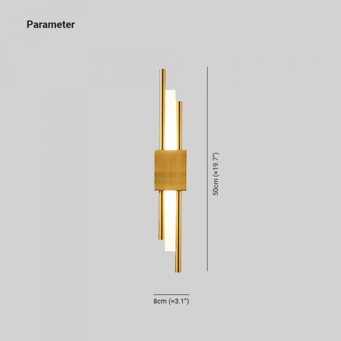 LuminArt - Stijlvolle zwart/gouden LED-wandlamp HL3319