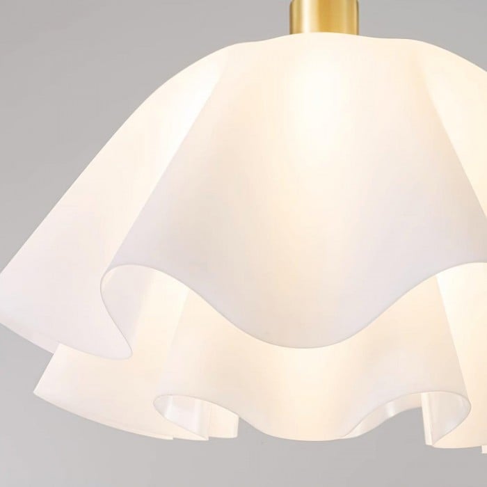 Lustra Pleated Retro Brass Acrylic Ceiling Light HL3512