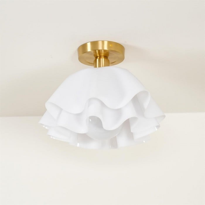 Lustra Pleated Retro Brass Acrylic Ceiling Light HL3512