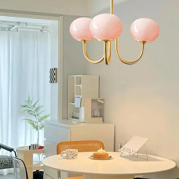 Lámpara de araña moderna de cristal Marshmallow HL3329