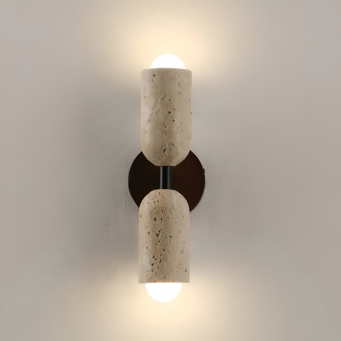 Merrill Travertijn en Hout LED-wandlamp HL3515