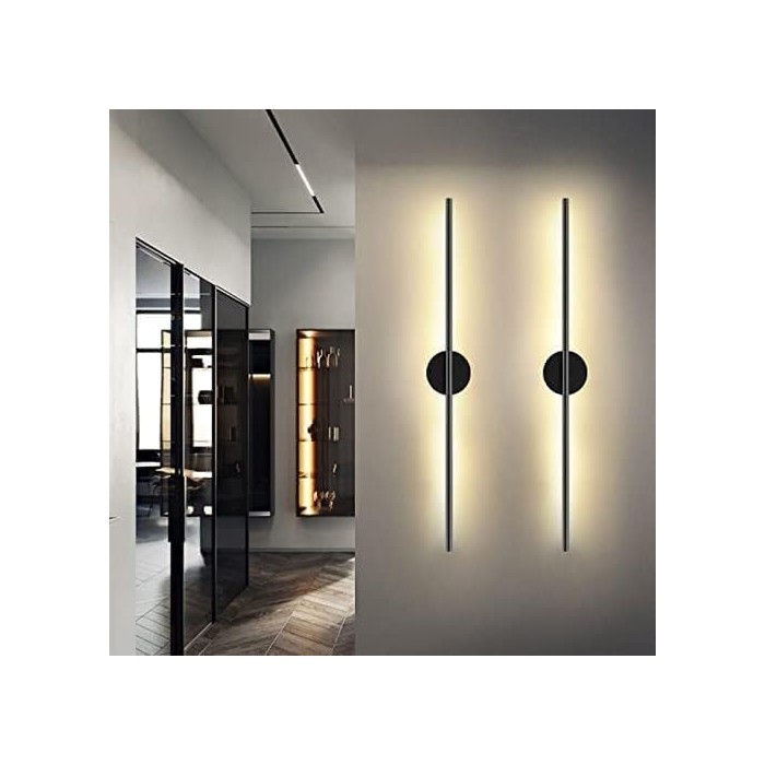 Moderne zwarte aluminium wandlamp HL3403