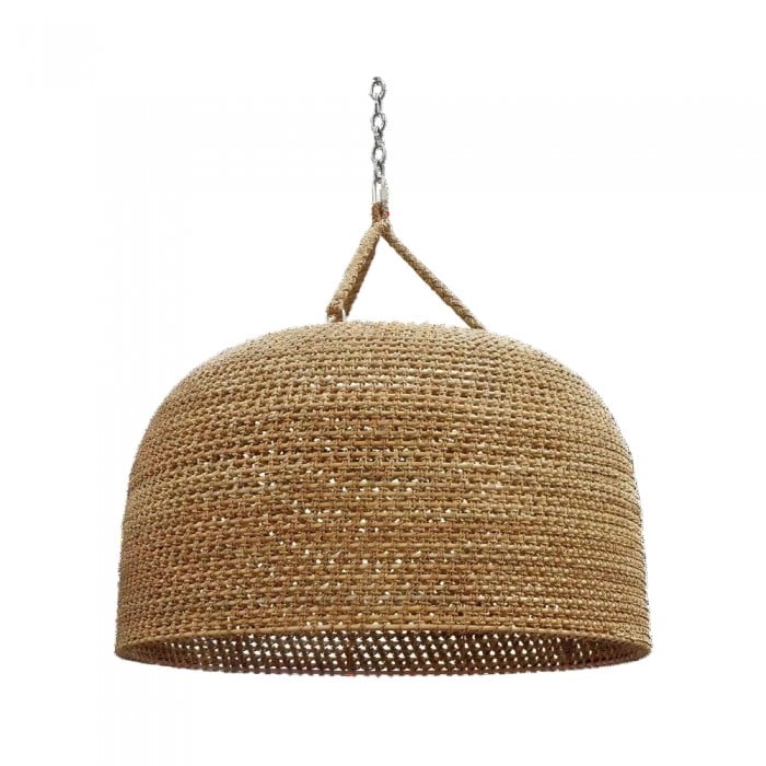 Hanglamp HL3383 van natuurlijk rotan met Japanse uitstraling