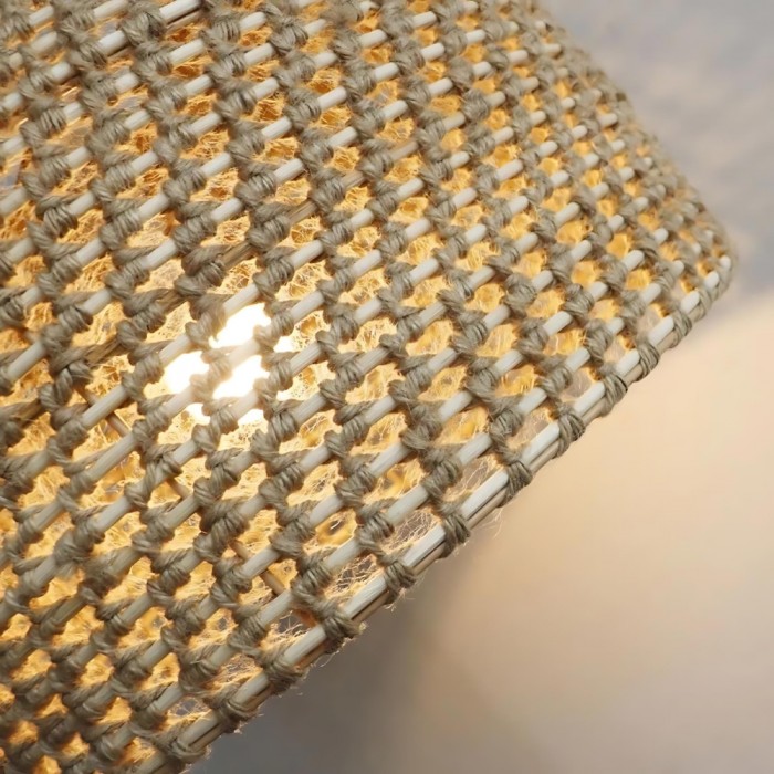 Hanglamp HL3383 van natuurlijk rotan met Japanse uitstraling