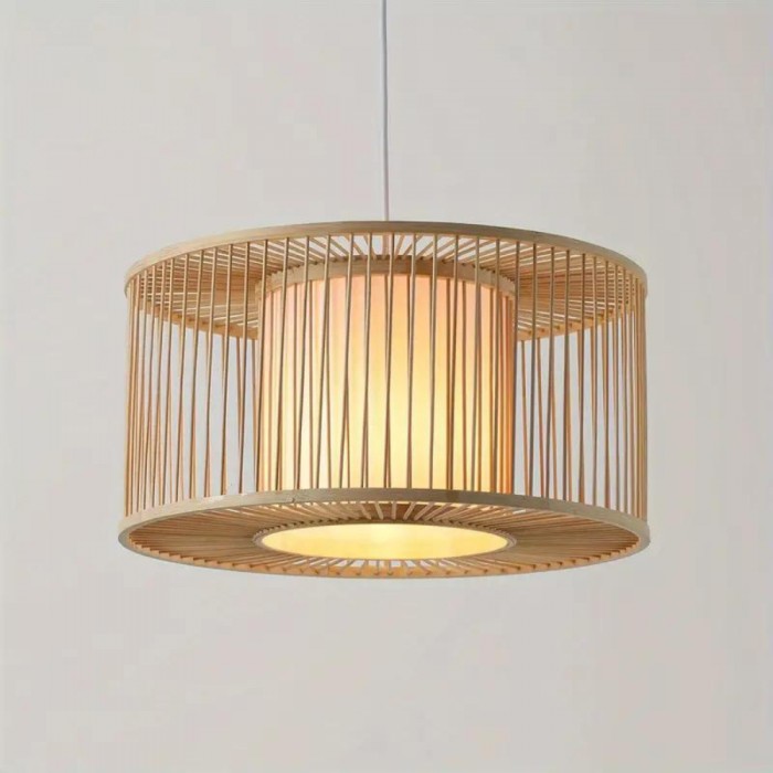 Suspension lumineuse papillon de nuit en bambou HL3453