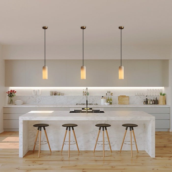 Nordisk modern Monty-pendellampa i alabaster HL3441