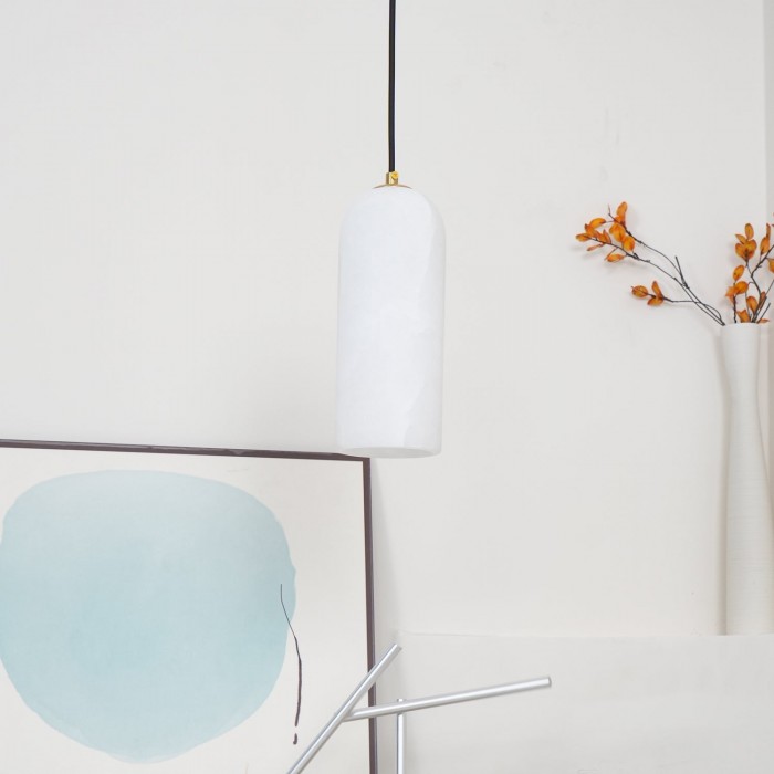 Nordisk modern Monty-pendellampa i alabaster HL3441