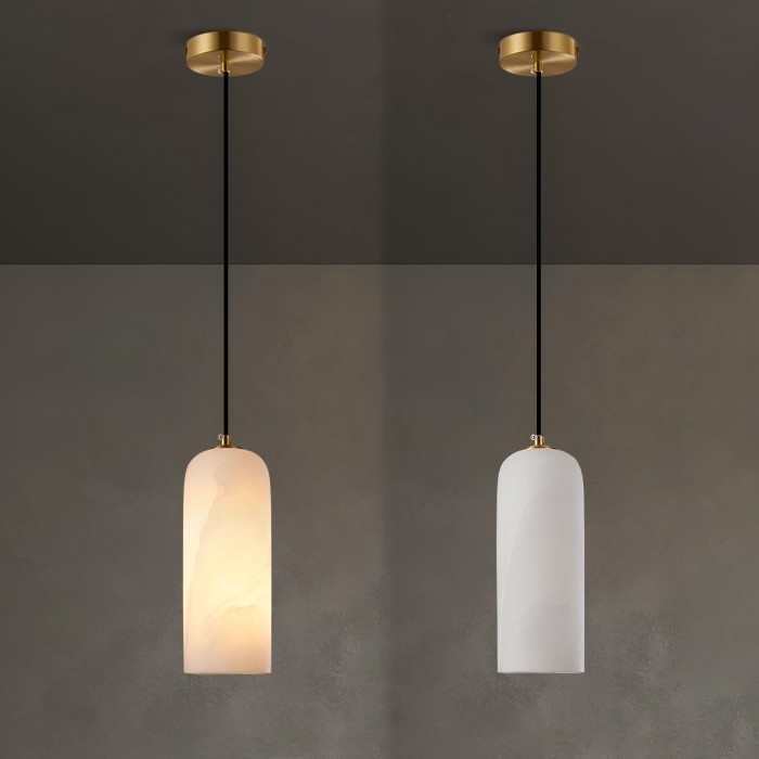 Nordisk modern Monty-pendellampa i alabaster HL3441