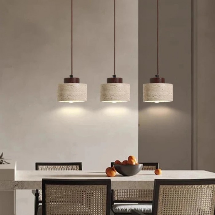 Nordisk minimalistisk pendellampa i travertin HL3467